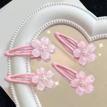 Заколки для волос в форме желе в форме вишни, популярные подростковые розовые заколки для волос в форме вишни, летняя милая заколка для волос для женщин розовый