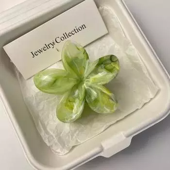 Заколки для волос в виде цветка-краба, модные повседневные летние заколки-коготь для волос в виде цветка, заколки-акула 1PCS