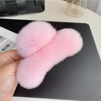 Заколки для волос в виде кролика Рекс, головной убор, милые аксессуары для волос для женщин, плюшевый головной убор с царапинами, модные аксессуары для волос для девочек