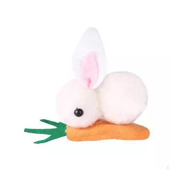 Заколки для волос в виде пасхального кролика, пушистые, зажимы для укладки волос, модные мягкие заколки для волос, плюшевые заколки для волос белый