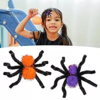 Заколки для волос в виде паука на Хэллоуин, уникальные женские аксессуары для волос, костюм для Хэллоуина, заколки для волос для вечеринок, повседневная одежда оранжевый