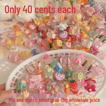 Заколки для волос в виде звезд и клубники для девочек - милые аксессуары для челок