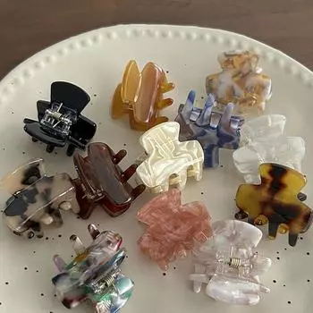 Заколки для волос, заколка-заколка, желейные цвета, акриловый хвостик, краб, шпилька для волос для девочек, аксессуары для укладки волос для женщин BK