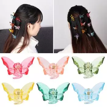 Заколки, инструменты для укладки, прозрачные хрустальные бабочки, коготки для волос, крабы, заколки для волос, заколки для волос, акрил