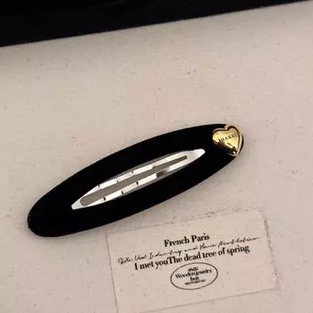 Заколки из высококачественного черного золотого бархата, женские, для рваных волос и челки, новые элегантные заколки-автоматы для задней части головы, аксессуары для волос, осень и зима