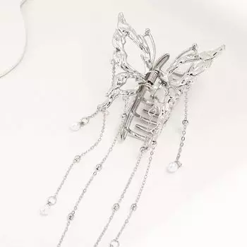 Заколки-краб для волос в виде бабочки для женщин и девочек, затылок, металлические полузавязанные заколки для волос в виде акулы, аксессуары Size fits all