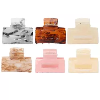 Заколки-крабы для волос акриловые простые элегантные модные заколки для волос укладочные инструменты аксессуары для женщин и девочек Black