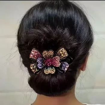 Заколки со стразами Аксессуар Цветок Милый Зажим Утконос Темпераментный Простой 9*6cm