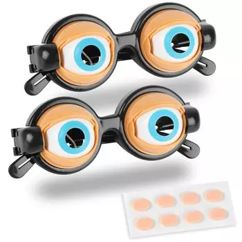 Zakoshi Nose Pad Crazy Date Supplementary Funny [VEYLIN] Очки, Вечеринка, В комплекте, Глаза, Очки, Глаза, Противоскользящие, (2, Черный)