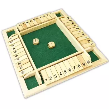 Закройте коробку с числами Настольная игра Каждый может играть в паб Игра захватывающая деревянная (зеленый) зелёный