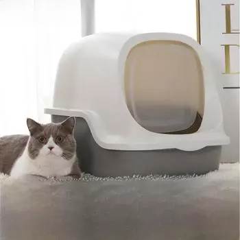 Закрытый лоток для кошачьего туалета с защитой от брызг, дезодорантом и совком Large size (20 pieces per box)