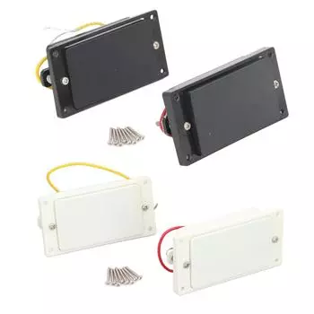 Закрытый звукосниматель для электрогитары, 2 шт., замена звукоснимателя для хамбакера с двойной катушкой для грифа гитары и Brid Black