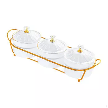 Закуска Еда Дисплей Блюдо Поднос Разделенные Сервировочные Блюда Тарелка для Сухофруктов Главная 3 Grids