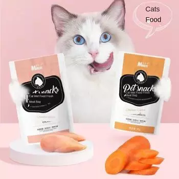 Закуски для домашних животных Влажный корм для кошек Курица Полоски для кошек Лакомства для кошек Multiplicity Nutrition Health Легкое в употреблении Усвояемость Влажный корм для домашних животных Товары для животных 90g 1pc