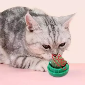 Закуски Игрушки для кошек, которые способствуют пищеварению кошек. Натуральные наклейки для удаления с шариков.. Трава Стена Когтеточка Мяч Кошачья Мята Здоровый Веселый Питомец XS зелёный