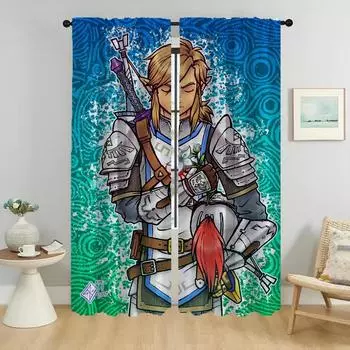 Zaldaes Partition Home Interior Curtains for Camera Modern Living Room Curtains 2 Pieces Tulle for Bedroom Shades Curtain Child W50xH70cmx2pcs