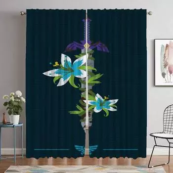Zaldas Window Curtain for Room 2 Panel Modern Living Room Curtains Shades Home Interior Curtains Tulle for Bedroom Partition W50xH70cmx2pcs-CL