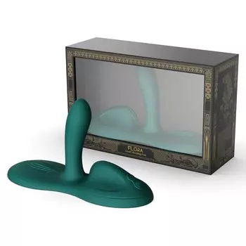 ZALO Авторизованный электрический дилдо Flora с присоской Вибратор Мягкий силиконовый дилдо Теплое ощущение Подогрев Тонкая присоска Подушка для сиденья Положение для езды