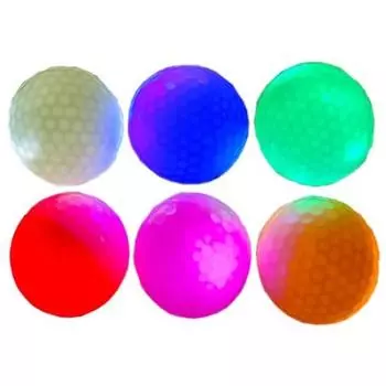 Замечания Япония светящийся гольф 6 шт. светодиодный гольф вспышка ночная ночная тренировка светящиеся принадлежности для гольфа мячи, мячи, мячи, гольф, гольф, мячи, мячи,