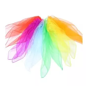 Замечания Японский ритмичный шарф шифоновый шарф 6 цветов шарф из органзы ритмичный детский музыкальный танец детский сад детский сад уход