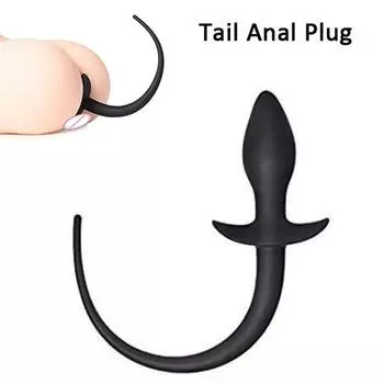 Замечательная эротическая БДСМ бондаж гибкая силиконовая рабская собачья хвостовая Анальная пробка игрушка