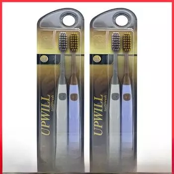 Замечательная зубная щетка Q671 со спиральной мягкой щетиной для пар и семей