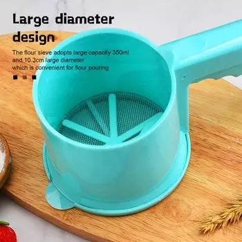 Замечательно, легко чистить, просто в эксплуатации, широкое применение, полуавтоматическое сито для муки из нержавеющей стали, чашка для просеивания муки белый
