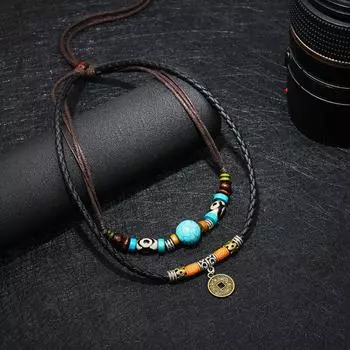 Замечательное колье-колье из бисера, многослойные ювелирные изделия для мужчин и женщин, подарок