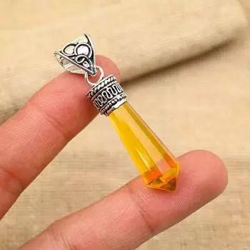 Замечательный цитриновый драгоценный камень ручной работы из стерлингового серебра 925 пробы для женщин ювелирный кулон