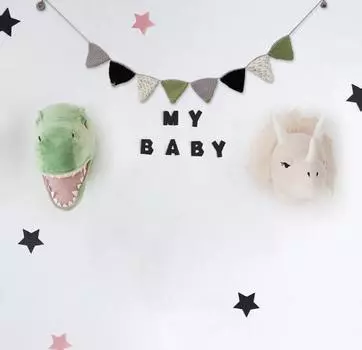 Замечательный Декор Стен DIY Craft Изысканный Хлопок Реквизит Для Фото 3D Голова Динозавра Украшение Игрушки бежевый