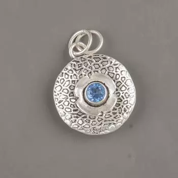 Замечательный кулон с танзанитом ручной работы, кулон из стерлингового серебра 925 пробы, антикварное украшение, кулон для подарка на помолвку 1.20 Inches синий
