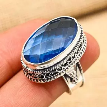 Замечательный танзанит, драгоценный камень, ювелирное кольцо ручной работы из стерлингового серебра 925 пробы 4 синий