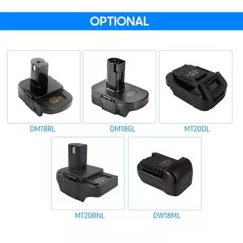 Замена адаптера преобразователя батареи для преобразования литиевой батареи Makita 18 В-20 В в Ryobi 18 В MT20DL
