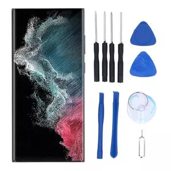Замена экрана для Galaxy S22 Ultra 5G SM S908U, версия для США, дисплей телефона, сенсорный экран, дигитайзер A