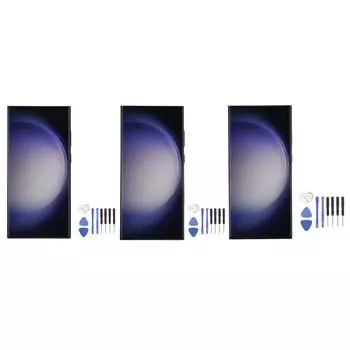 Замена экрана для Galaxy S23 Ultra 5G 6,8-дюймовый AMOLED-дисплей сенсорный экран дигитайзер сборка с Silver