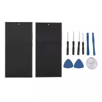 Замена экрана для телефона Galaxy S24 Ultra, органический светодиодный дисплей, сенсорный экран, дигитайзер, сборка с Gold