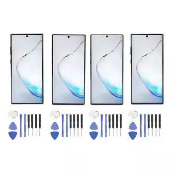 Замена экрана телефона Поддержка отпечатков пальцев с рамкой Инструменты для ремонта ЖК-экрана телефона Digitizer Asse Black