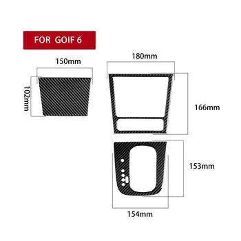 Замена автомобильных внутренних наклеек из углеродного волокна для VW Golf 6 GTI R MK6 2008-12(Стиль А, левый привод) Style A Left Drive