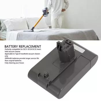 Замена батареи ручного пылесоса 2000 мАч 22,2 В для DC31 DC34 DC35 Type B