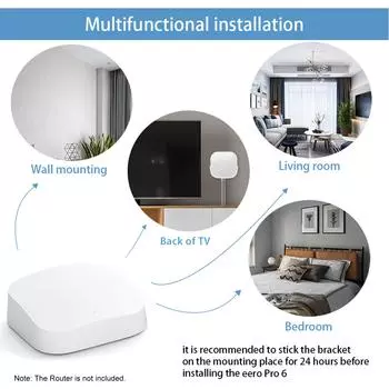 Замена безвинтового настенного крепления для держателя маршрутизатора Wi-Fi eero Pro 6, прочное клейкое крепление, простота установки 1PCS белый
