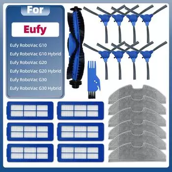 Замена для Anker Eufy RoboVac G10 G20 G30 гибридный робот-пылесос запасные части основная щетка боковая щетка фильтр Hepa тряпка для швабры