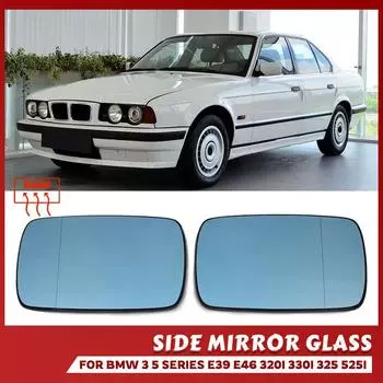 Замена для BMW E46 синего левого и правого бокового стекла автомобиля с подогревом заднего вида 1998-2006