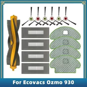 Замена для Ecovacs Debot Ozmo 930 Robot Vacuum Запасные части Аксессуары Ролик Основная Боковая Щетка Фильтр Hepa Тряпка для Швабры Ткань