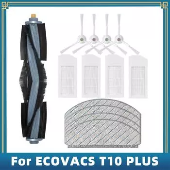 Замена для ECOVACS T10 PLUS робота-пылесоса запасные части Основная щетка Боковая щетка Фильтр Hepa Тряпка для швабры Пылесборник
