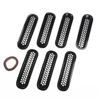 Замена для Jeep Wrangler 07-14 Clip-in Front Mesh Cover Grille Decoration Car Accessories