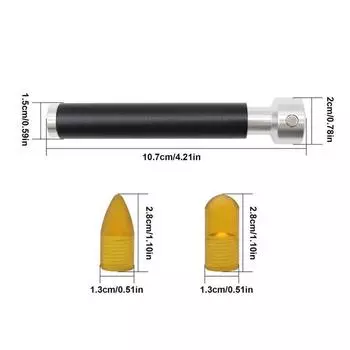 Замена головки автомобиля Инструменты для ремонта вмятин Аксессуары Алюминиевый черный градоудаление Беспокрасочная ручка Ding Практичный