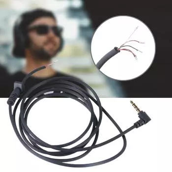 Замена кабеля наушников, совместимая с долговечностью гарнитуры, ремонтный провод из ПВХ, домашние офисы, использование стабильной передачи звука