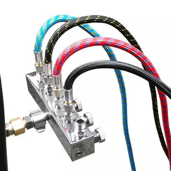 Замена компонентов воздушного шланга для аэрографа с впускными и выпускными отверстиями 3 Heads 10x7.1x3.4cm