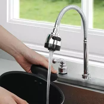 Замена крана для автофургона, кран для кухонной мойки с вращающимся на 360 градусов распылителем и гибким изливом, автофургон серебряный