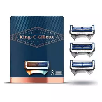 Замена лезвий для бритвы Gillette King C Gillette King (3 уд)
